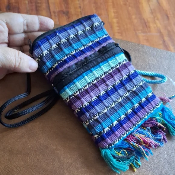 Beaded Teal Crossbody Phone Bag - Women - Picture 9 of 11